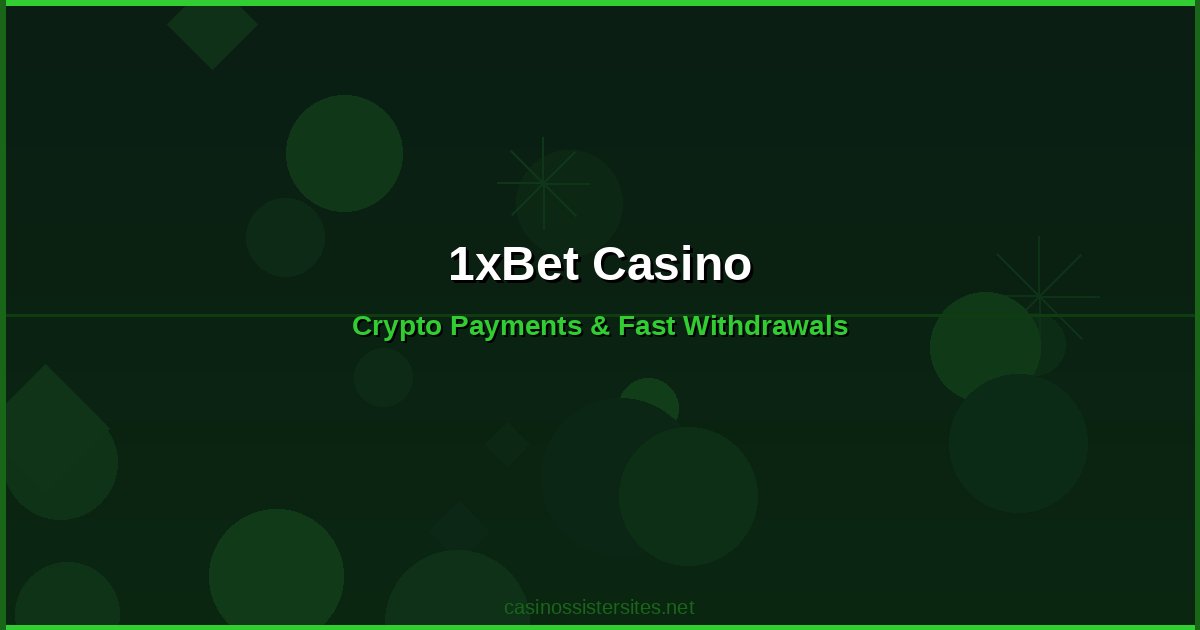 1xBet Casino - casino payment methods and crypto not on gamstop