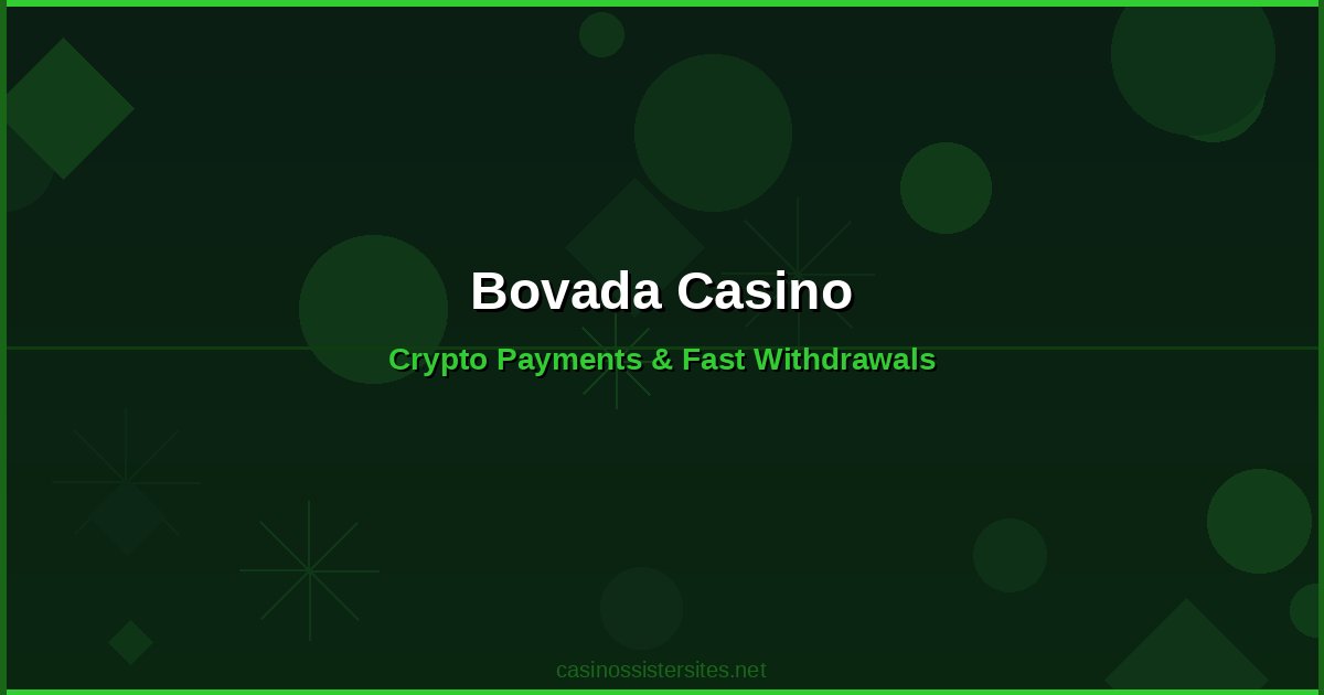 Bovada Casino - casino payment methods and crypto not on gamstop