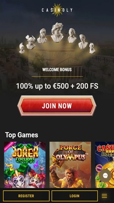 Casinoly casino screenshot