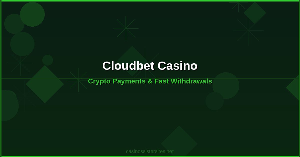 Cloudbet Casino - casino payment methods and crypto not on gamstop