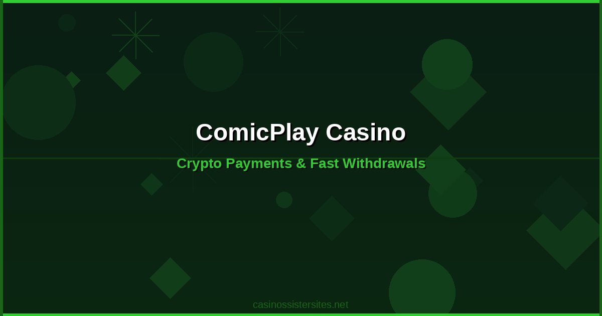 ComicPlay Casino - casino payment methods and crypto not on gamstop