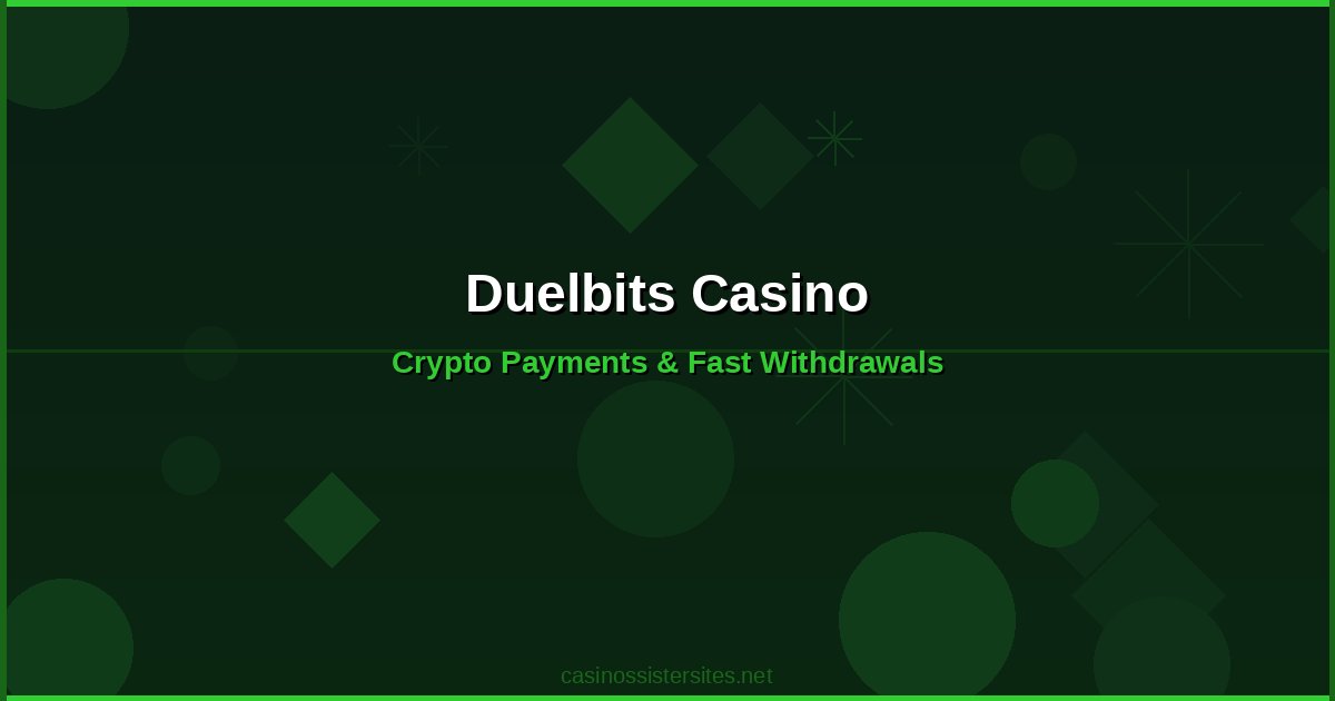 Duelbits Casino - casino payment methods and crypto not on gamstop