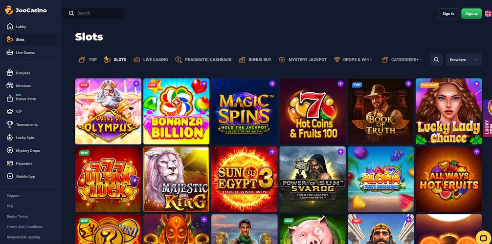 Joo casino screenshot