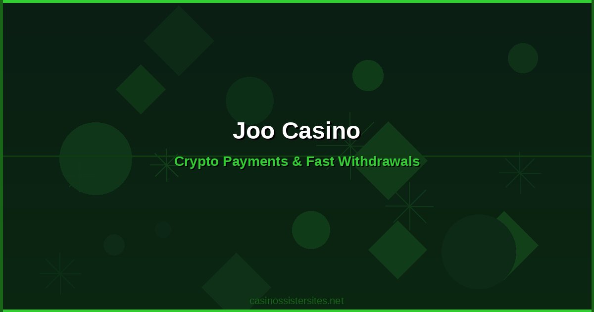 Joo Casino - casino payment methods and crypto not on gamstop