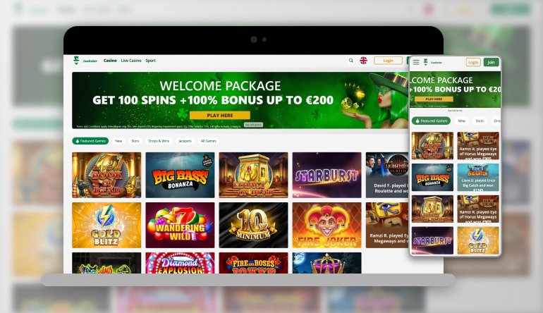 Luckster casino screenshot