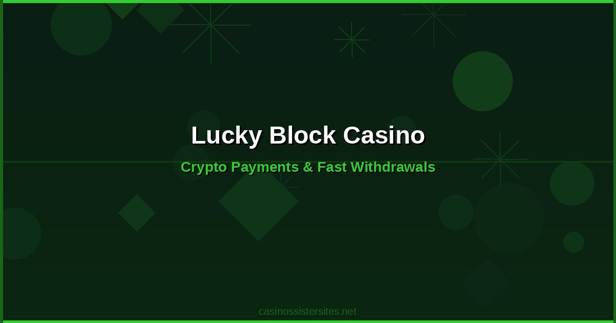 Lucky Block Casino - casino payment methods and crypto not on gamstop