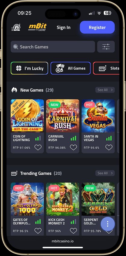 mBit casino screenshot