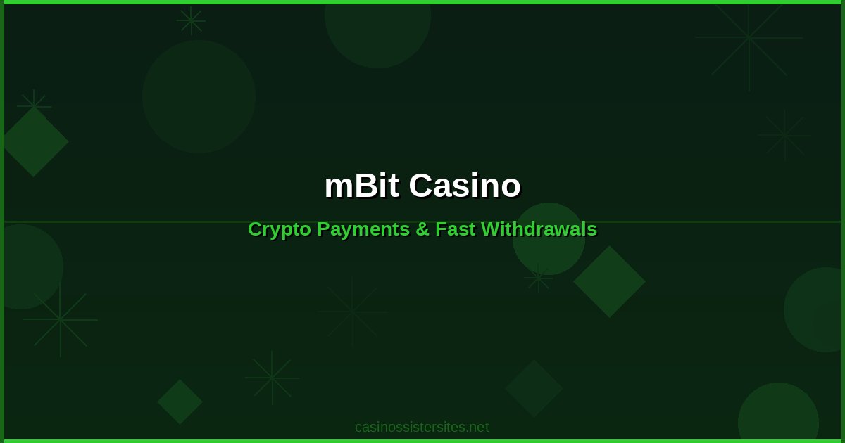 mBit Casino - casino payment methods and crypto not on gamstop