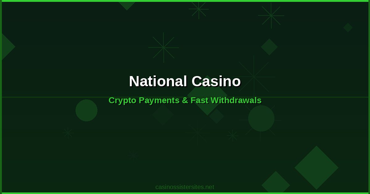 National Casino - casino payment methods and crypto not on gamstop