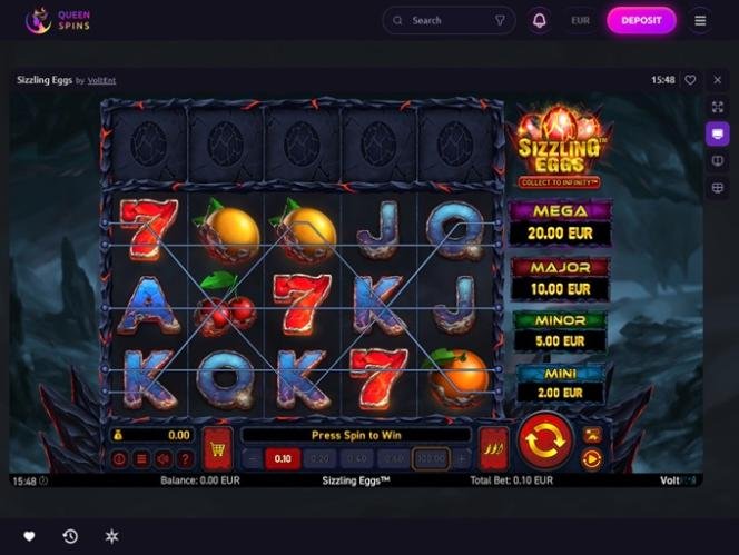 Queenspins casino screenshot